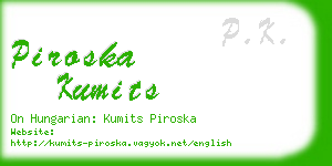 piroska kumits business card